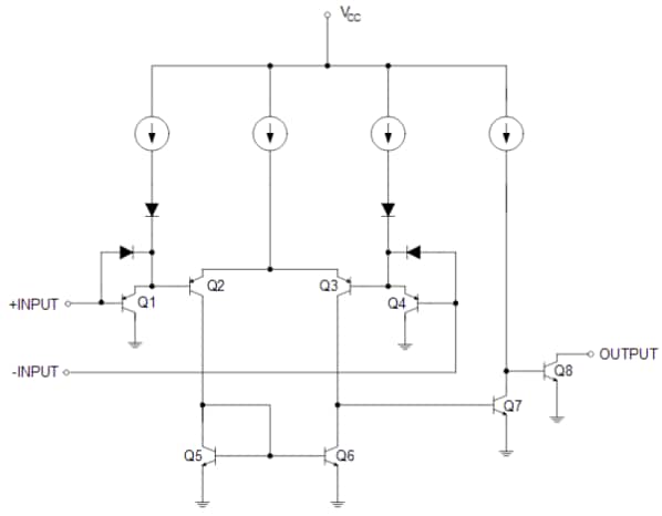 ブロック図 - Diodes Incorporated AS339/339Aアナログコンパレータ